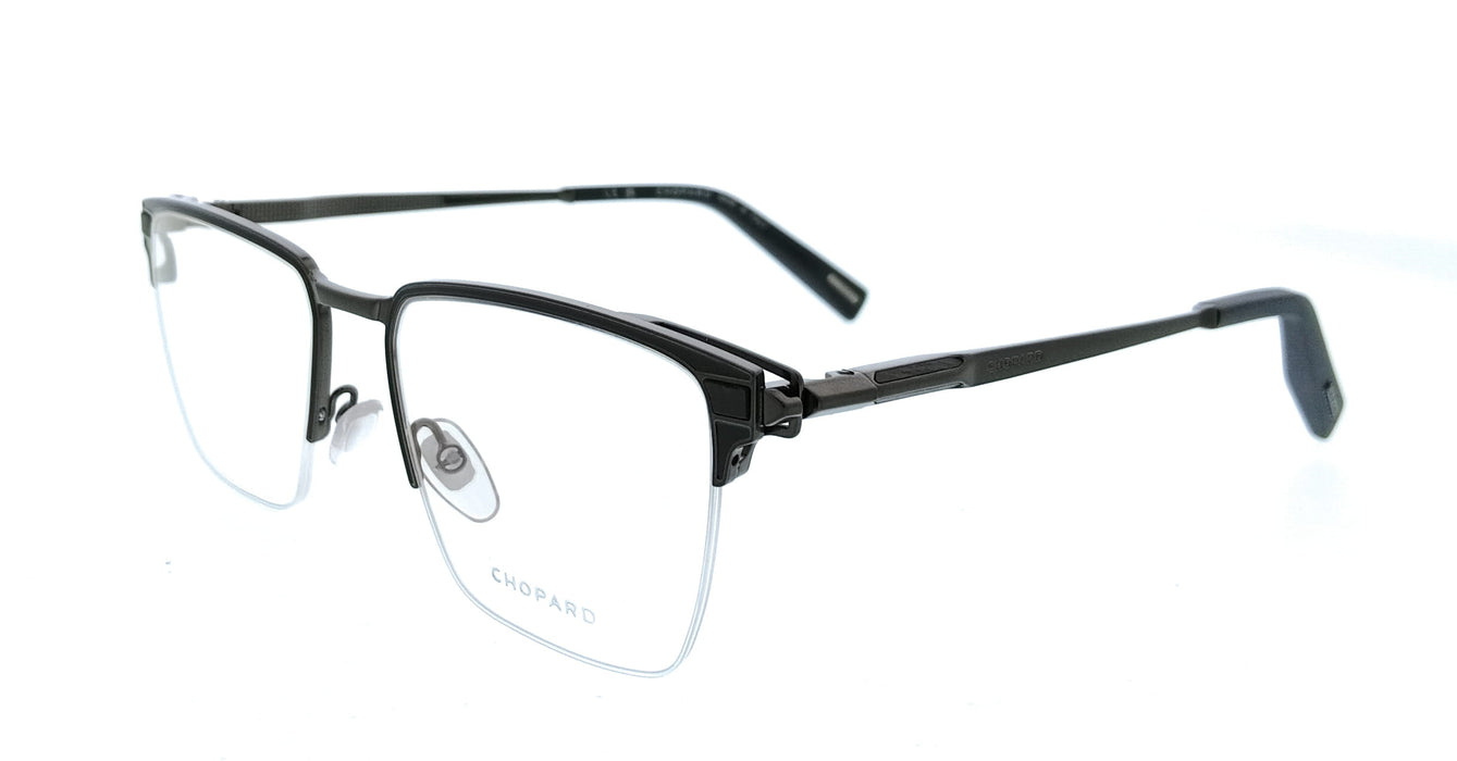 Chopard VCHL20V540K56 Gunmetal Black Square Mens Optical Frames