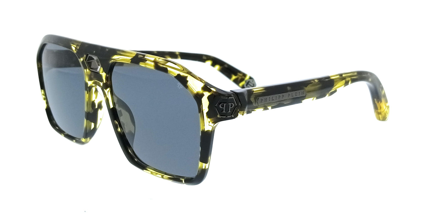 Philipp Plein SPP072M570709 Yello Black Havan Square Mens Sunglasses