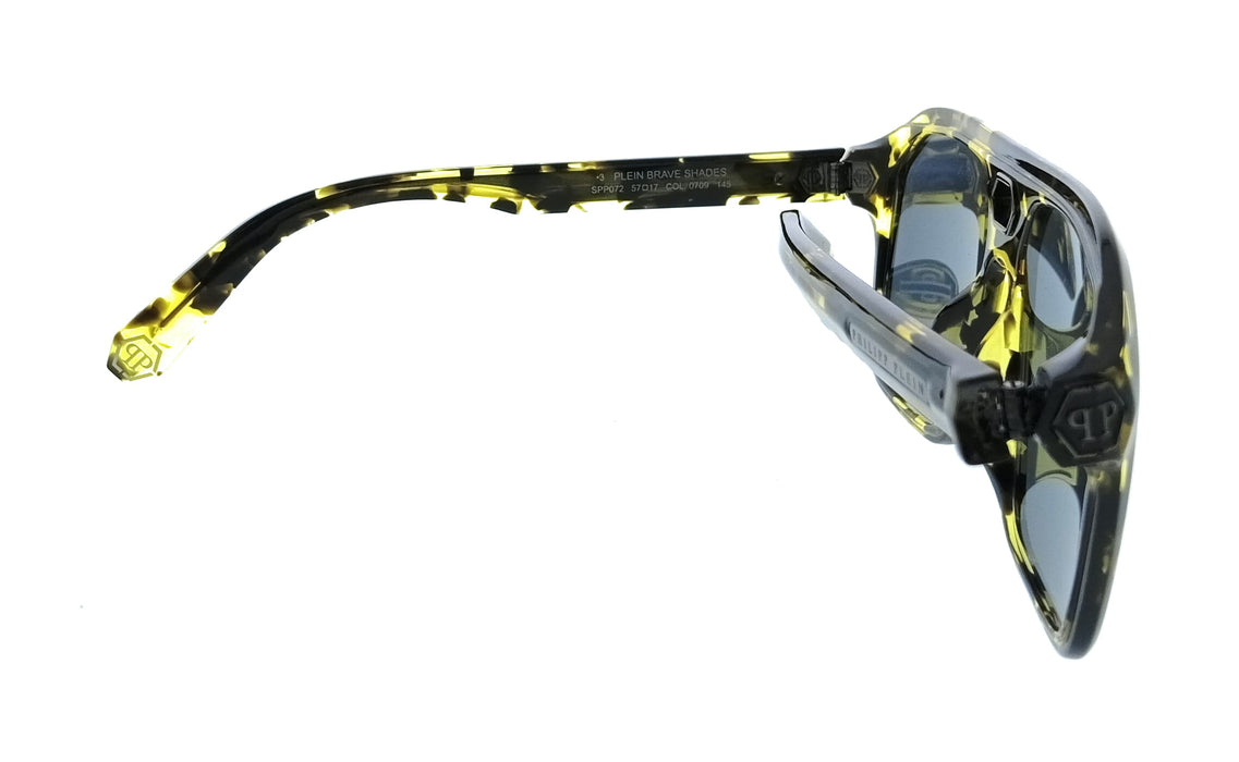 Philipp Plein SPP072M570709 Yello Black Havan Square Mens Sunglasses