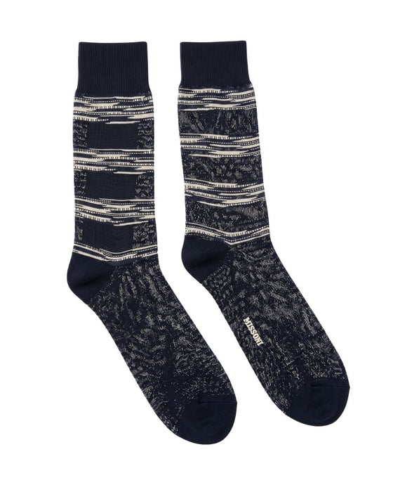 Missoni Black White Mens Crew Socks-