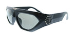 Philipp Plein SPP153 580U28 Matte Black Rectangle Mens Sunglasses