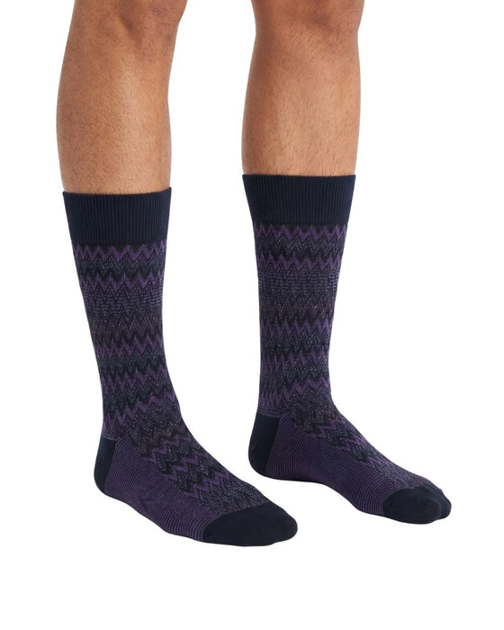 Missoni Purple Mens Crew Socks-L