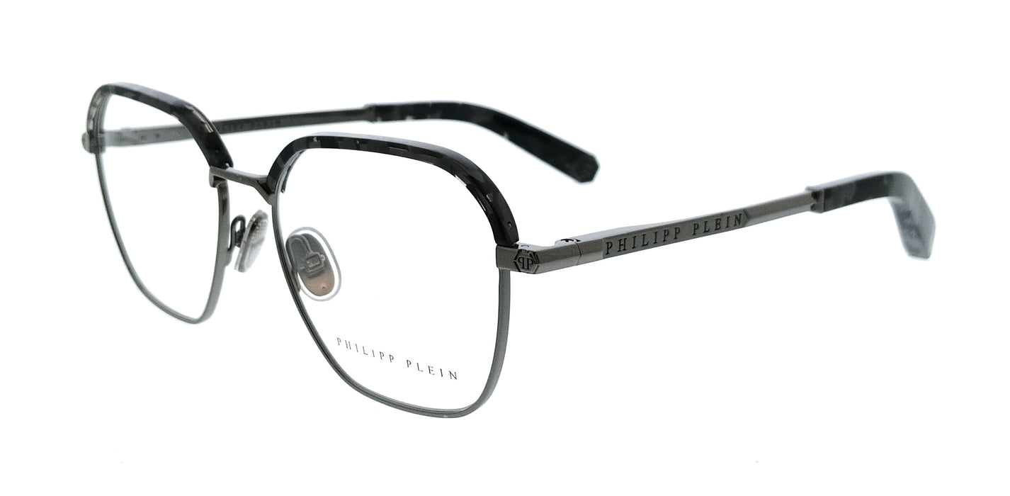 Philipp Plein VPP017M520568 Gray Square Mens Optical Frames