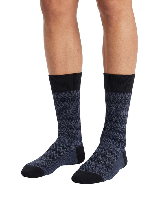 Missoni Blue  Mens Pattern Crew Socks-S