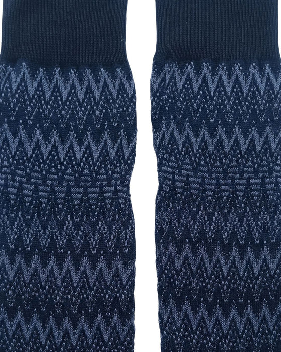 Missoni Blue  Mens Chevron Crew Socks-