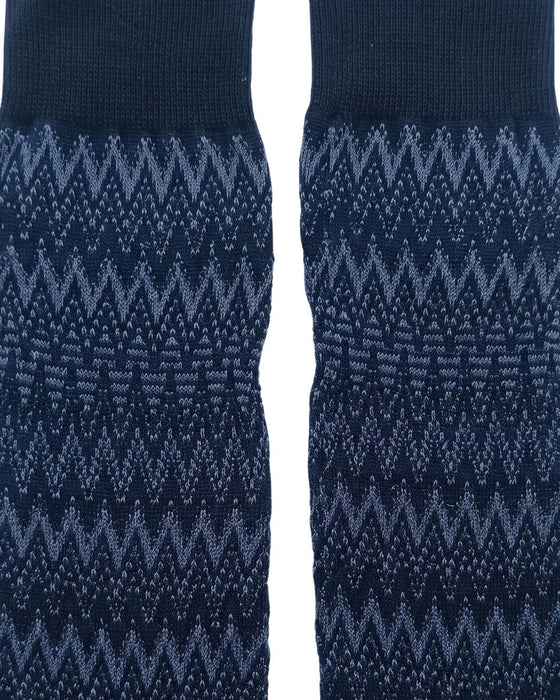 Missoni Blue  Mens Pattern Crew Socks-S