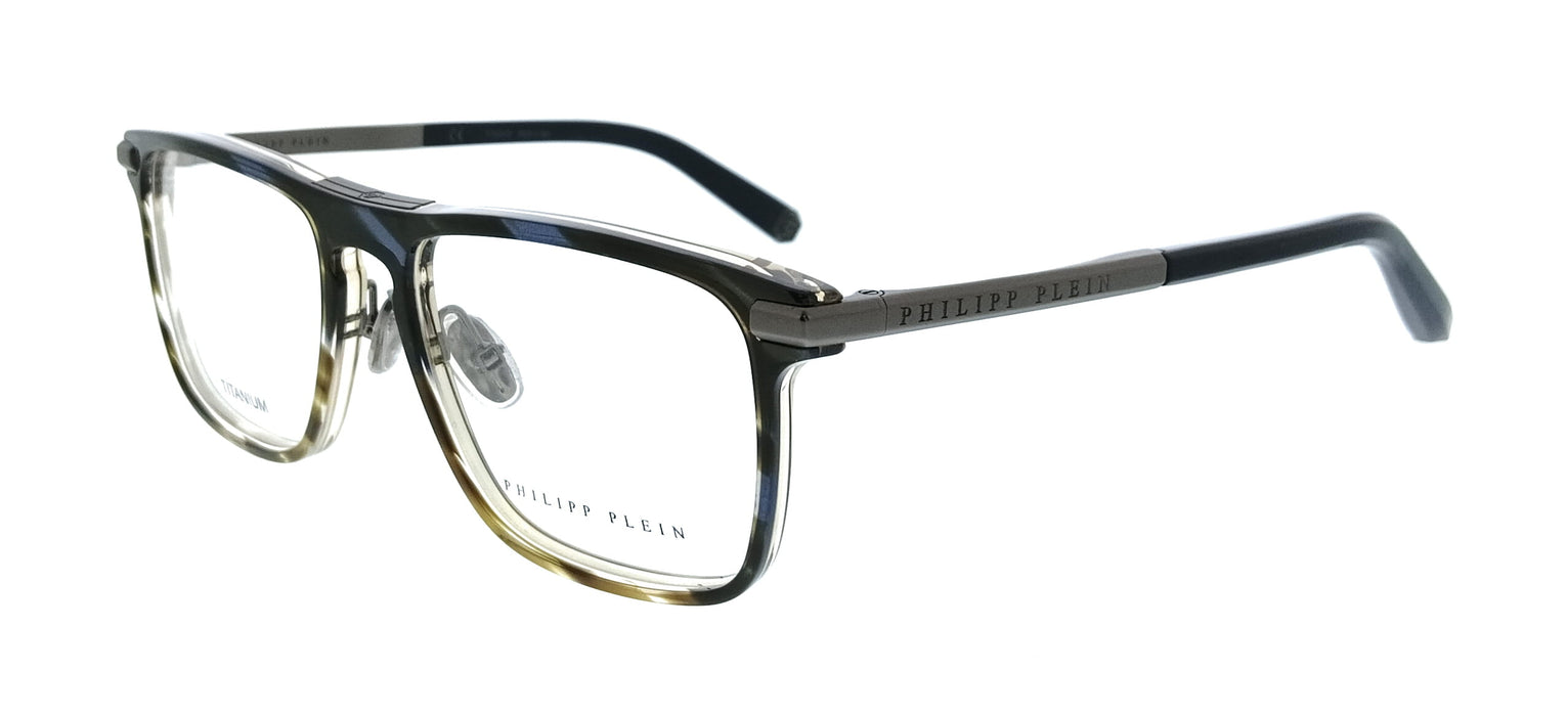 Philipp Plein VPP019M5309N3 Blue Square Mens Optical Frames