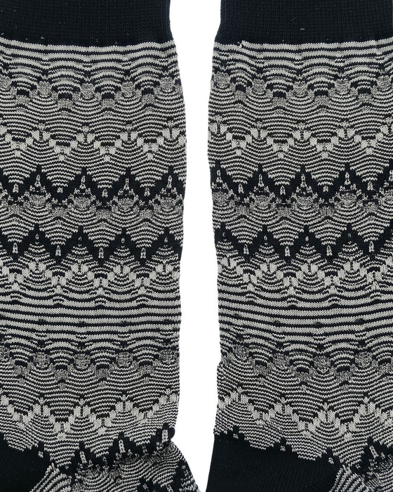 Missoni Black Light Grey Mens Chevron Crew Socks-
