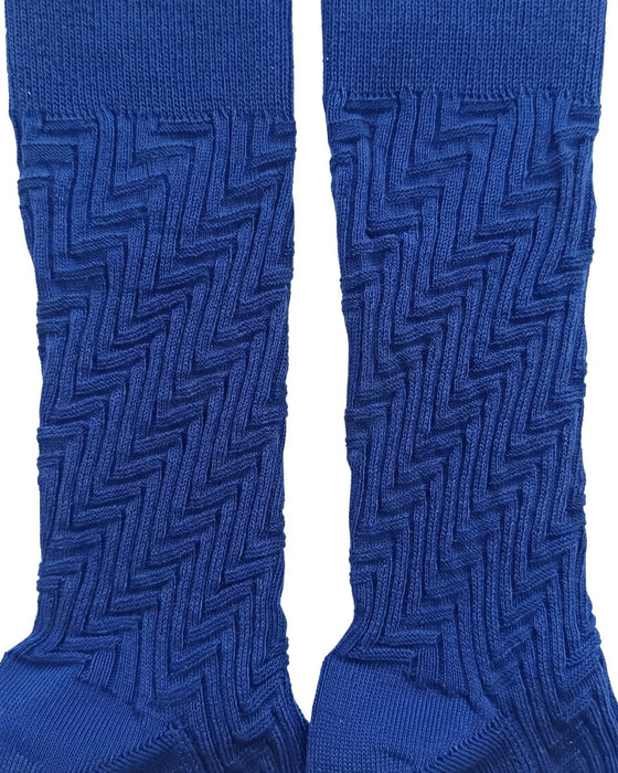 Missoni Royal Blue Mens Ribbed Crew Socks-