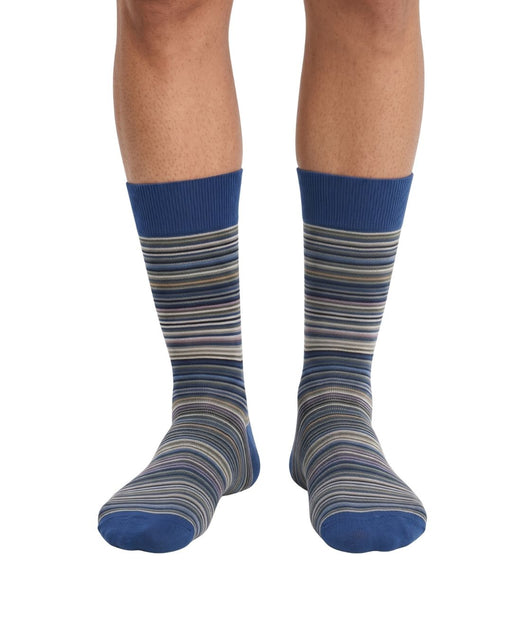 Missoni Blue Tone  Mens Stripe Crew Socks-S