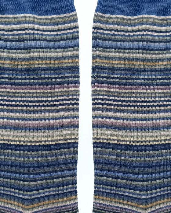 Missoni Blue Tone  Mens Stripe Crew Socks-S