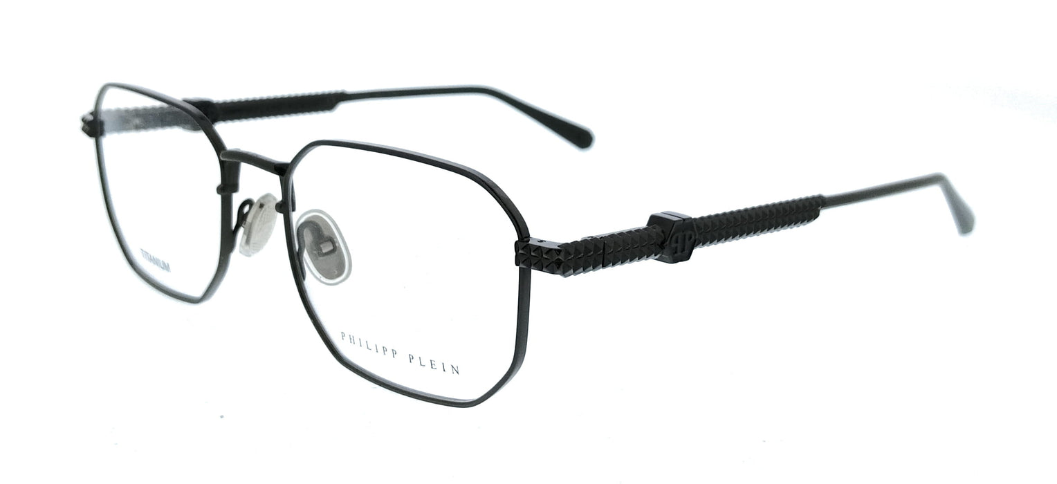 Philipp Plein VPP062M540568 Shiny Gunmetal Square Mens Optical Frames
