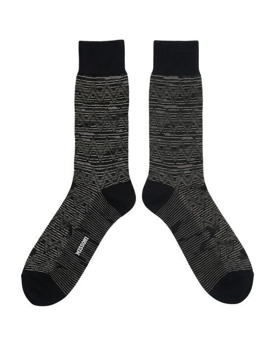 Missoni Black White Mens Chevron Socks-L