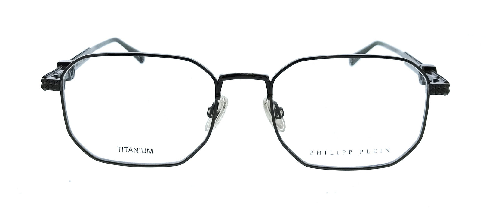 Philipp Plein VPP062M540568 Shiny Gunmetal Square Mens Optical Frames
