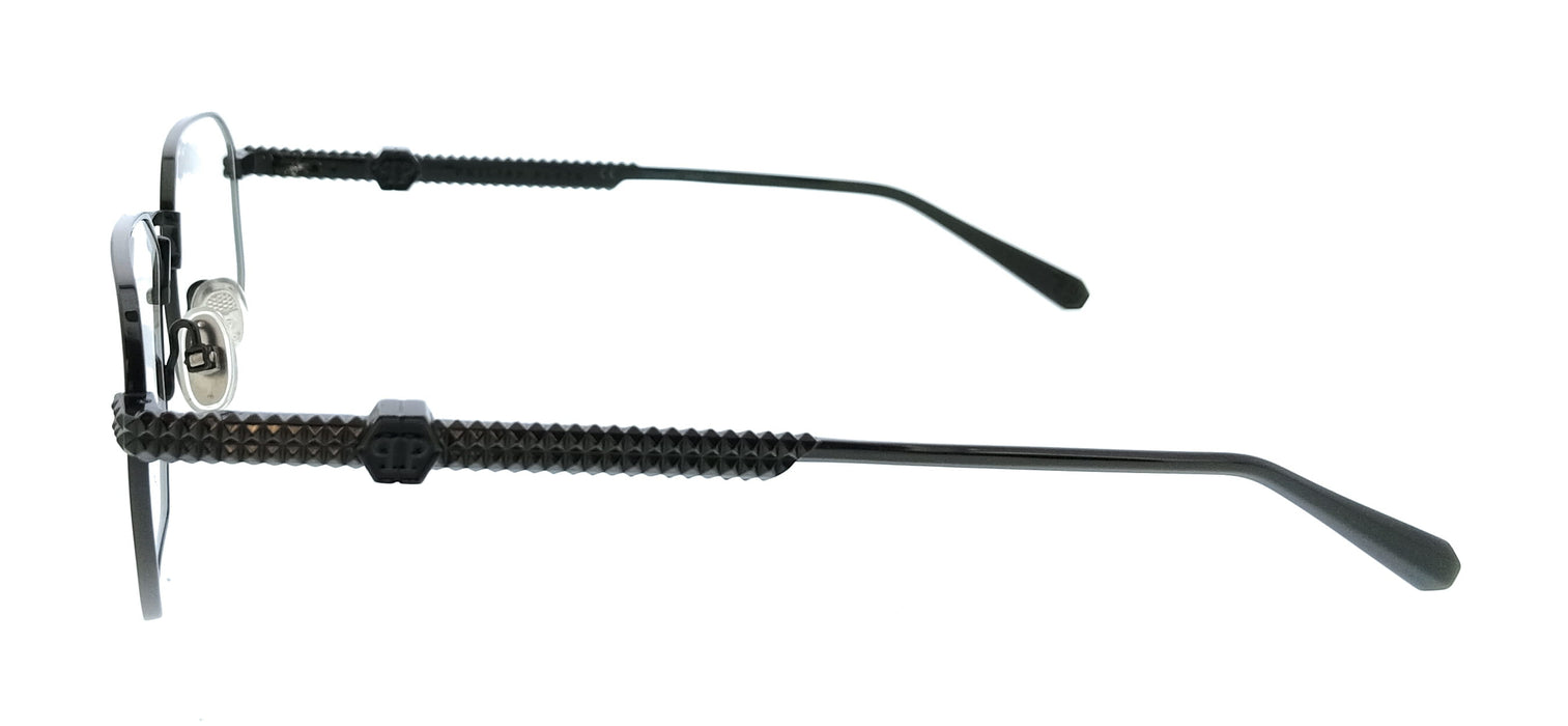 Philipp Plein VPP062M540568 Shiny Gunmetal Square Mens Optical Frames
