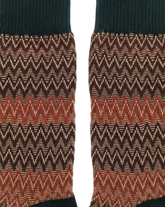 Missoni Black Beige Mens Chevron Socks-S