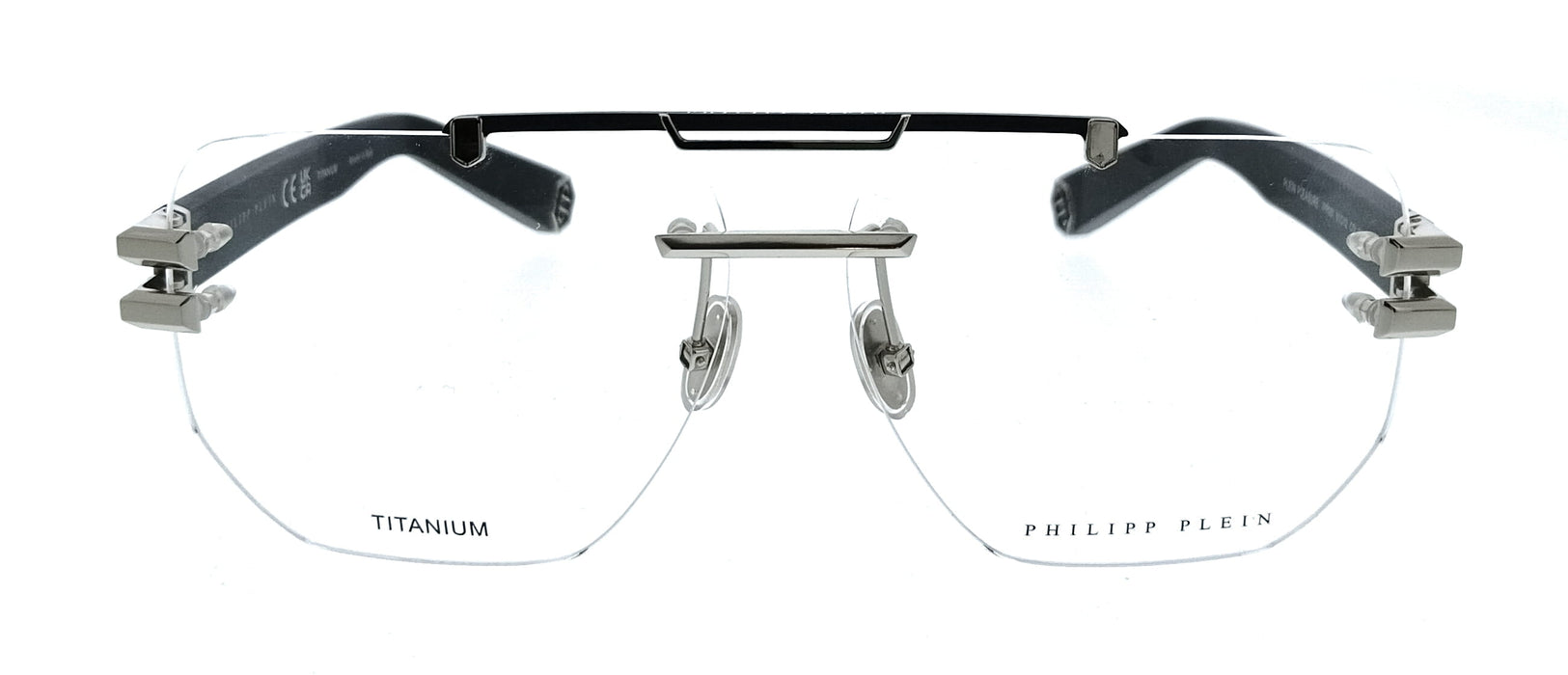 Philipp Plein VPP087M610584 Gunmetal Sand 0 Rect Mens Optical Frames