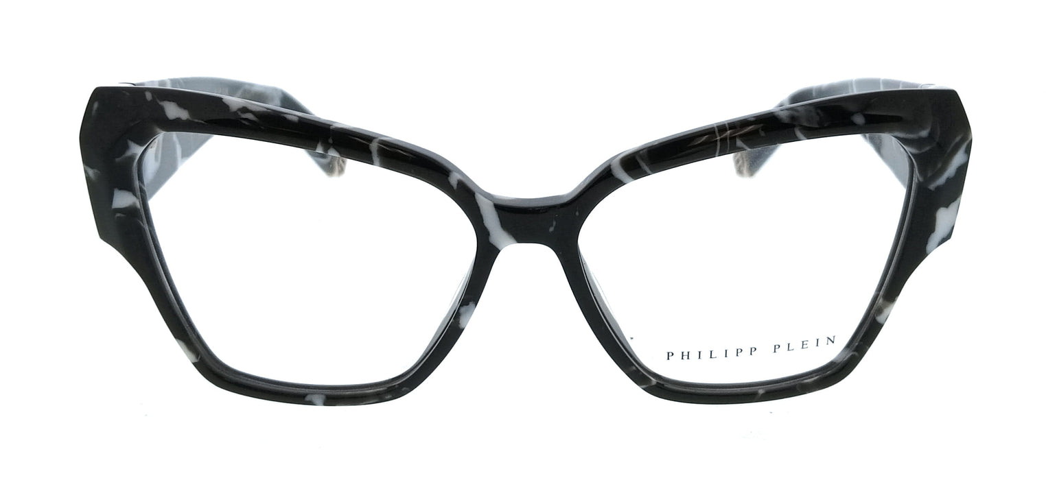 Philipp Plein VPP100 550Z21 Marbled Black Square Womens Optical Frames