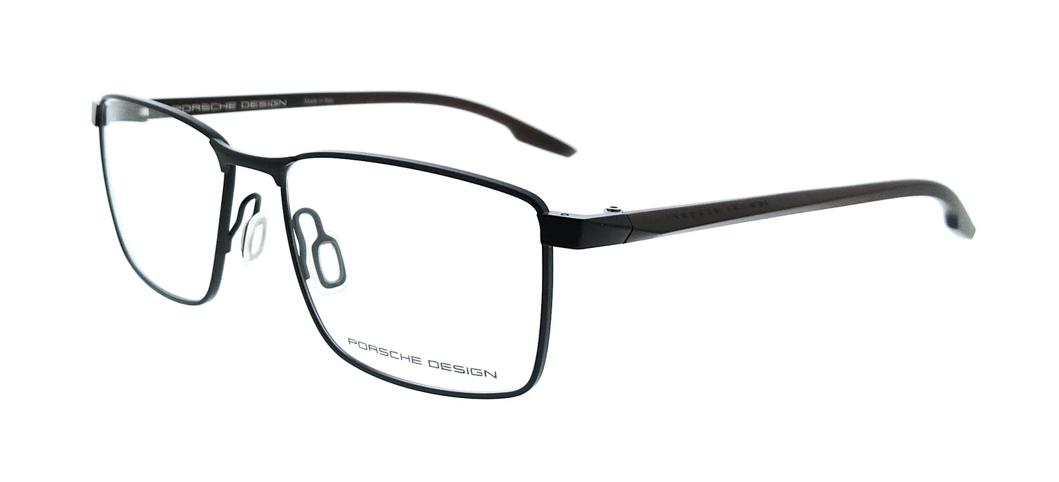 Porsche Design P8733 57A Black Red Square Mens Sunglasses
