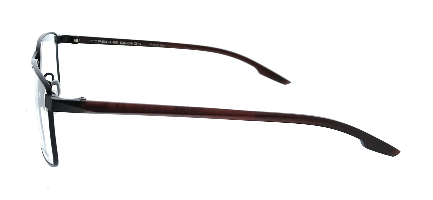 Porsche Design P8733 57A Black Red Square Mens Sunglasses
