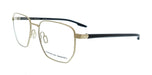 Porsche Design P8770 55B000 Shiny Gold Black Square Mens Sunglasses