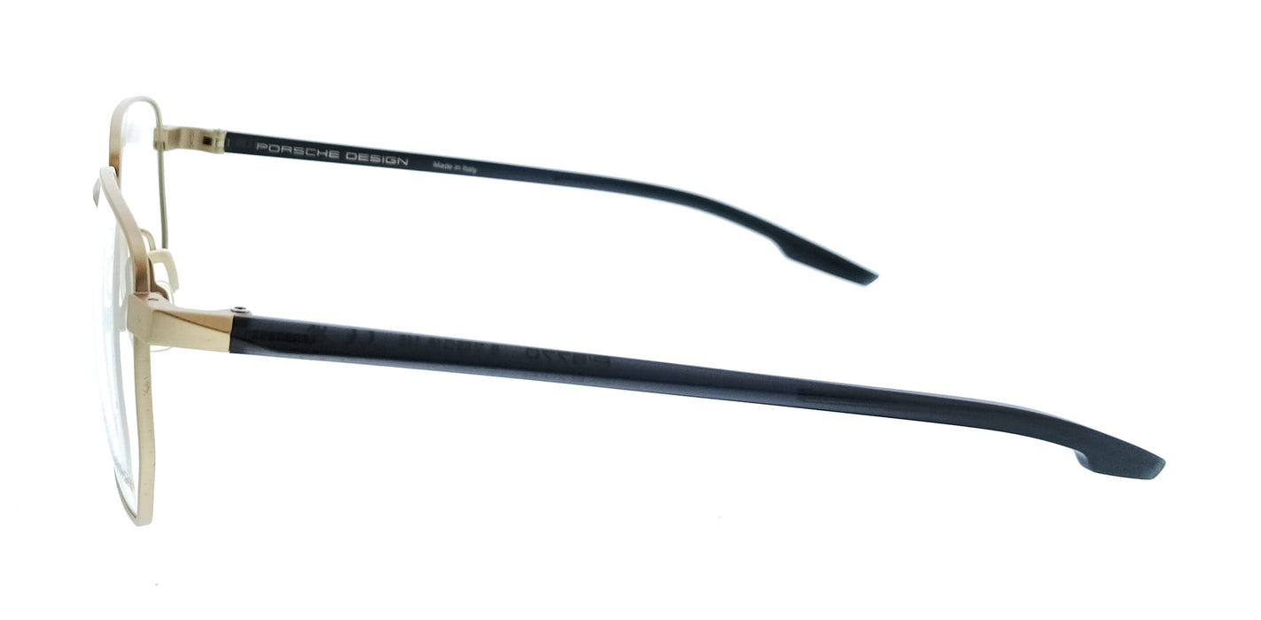 Porsche Design P8770 55B000 Shiny Gold Black Square Mens Sunglasses