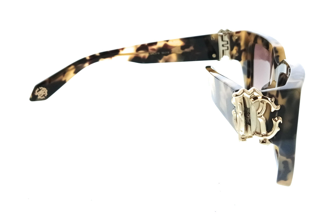 Roberto Cavalli SRC016M550AGG Vintage Havana Square Unisex Sunglasses
