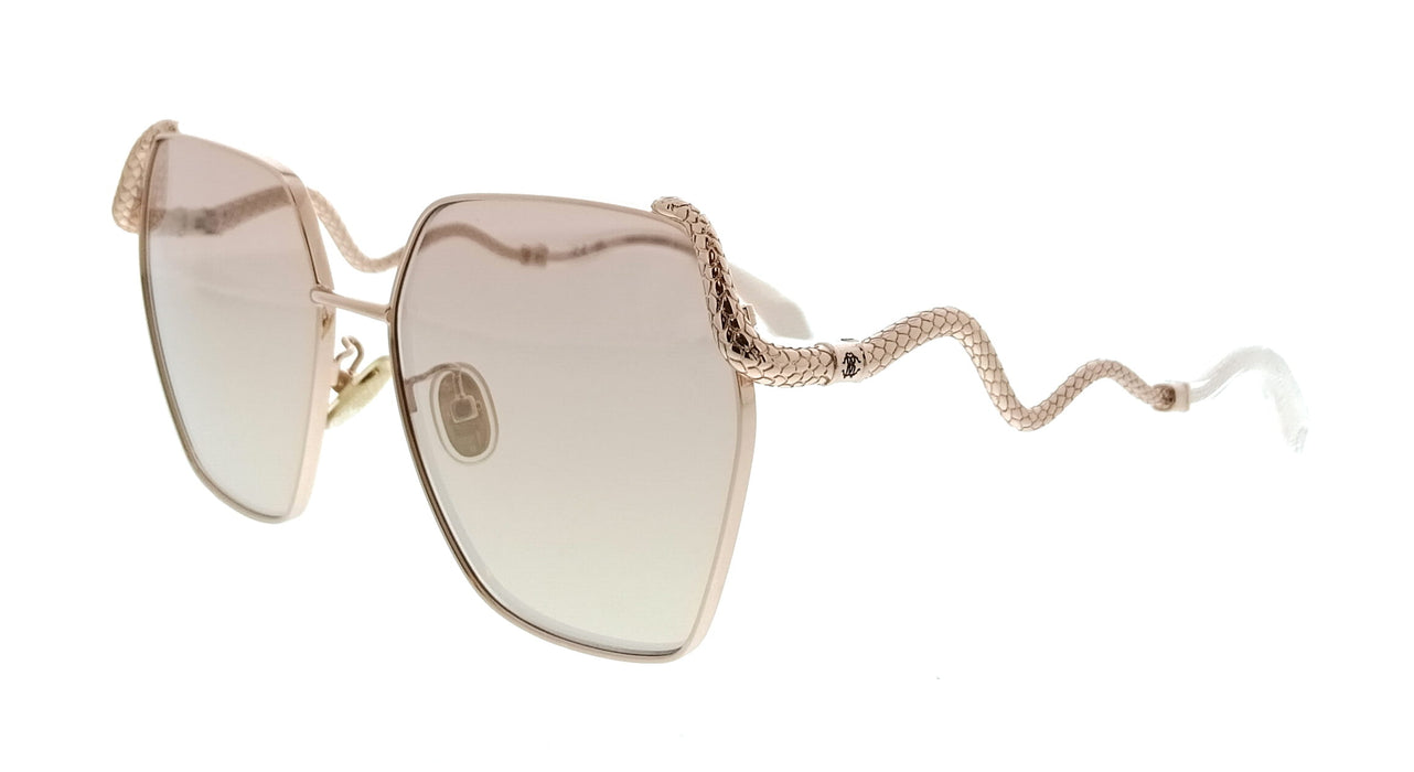 Roberto Cavalli SRC035M598FCG Shiny Copper Gold Rectangle Womens Sunglasses