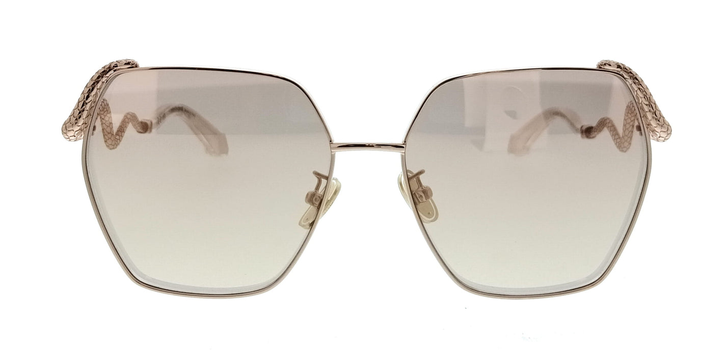Roberto Cavalli SRC035M598FCG Shiny Copper Gold Rectangle Womens Sunglasses