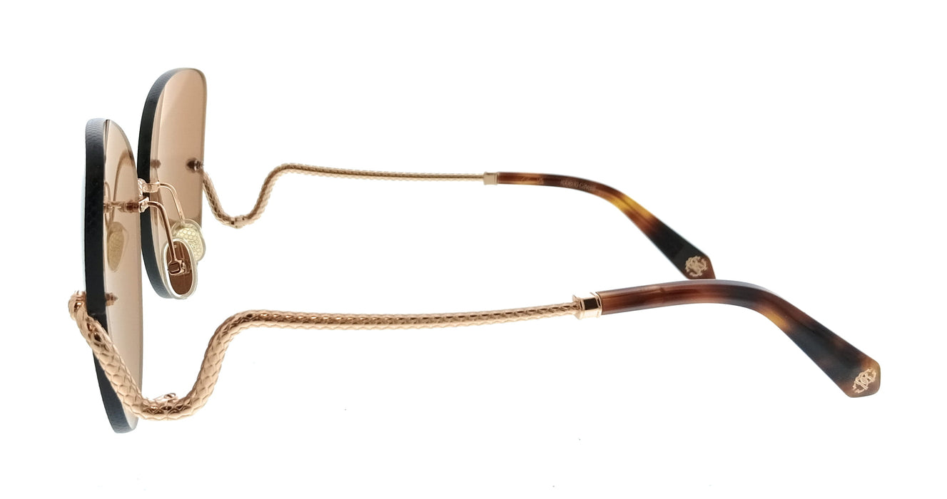 Roberto Cavalli SRC062 648FCX Copper Gold Rectangle Womens Sunglasses