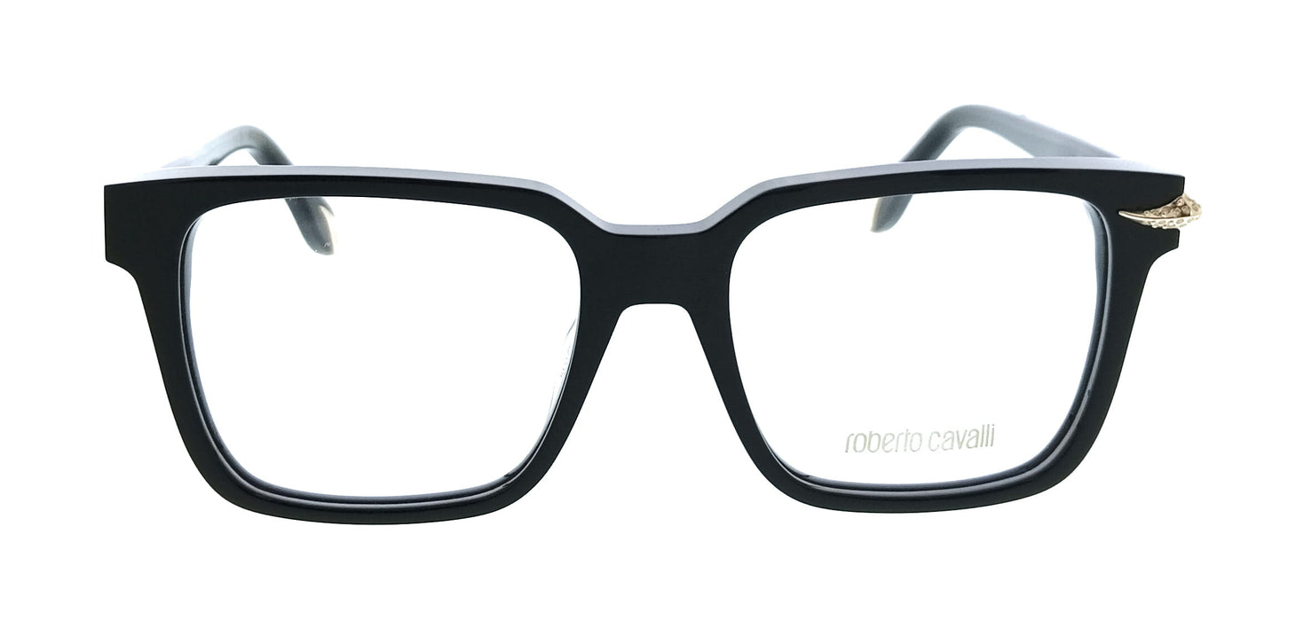 Roberto Cavalli VRC019S520700 Black Square Unisex Optical Frames