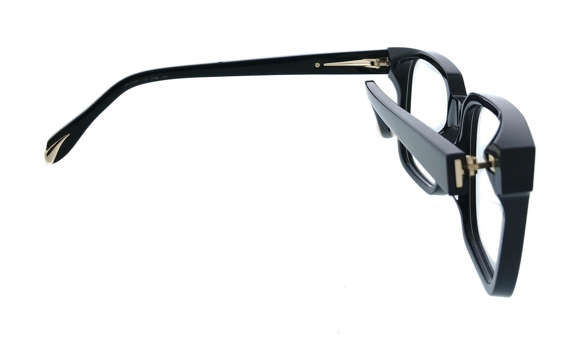 Roberto Cavalli VRC019S520700 Black Square Unisex Optical Frames