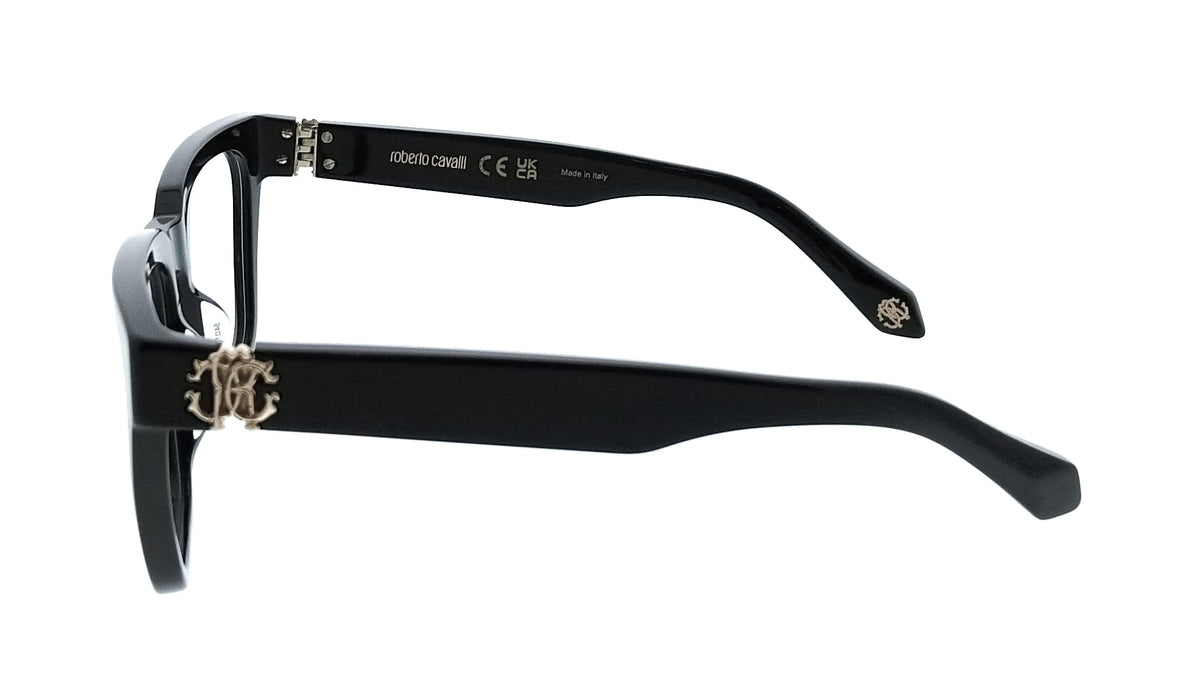 Roberto Cavalli VRC026M540700 Black Square Unisex Optical Frames