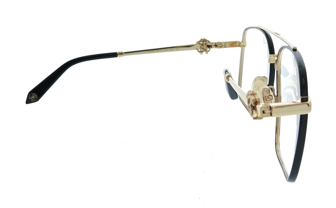 Roberto Cavalli VRC028 580301 Rose Gold Black Square Unisex Optical Frames