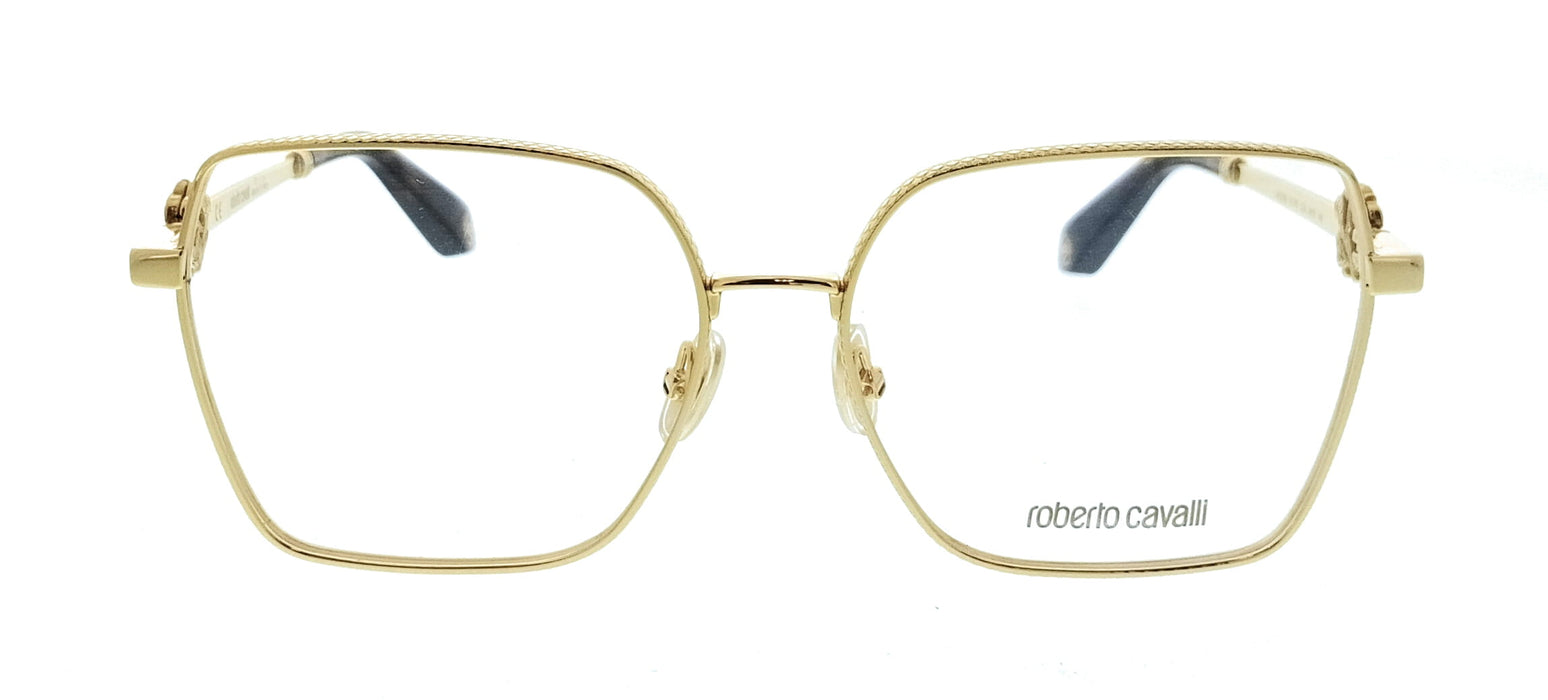 Roberto Cavalli VRC029 570400 Yellow Gold Square Unisex Optical Frames
