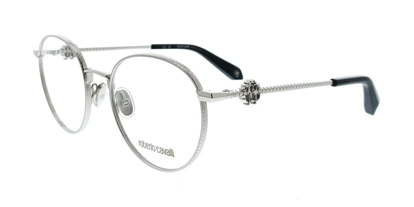 Roberto Cavalli VRC047 520579 Shiny Palladium Cat Eye Womens Optical Frames