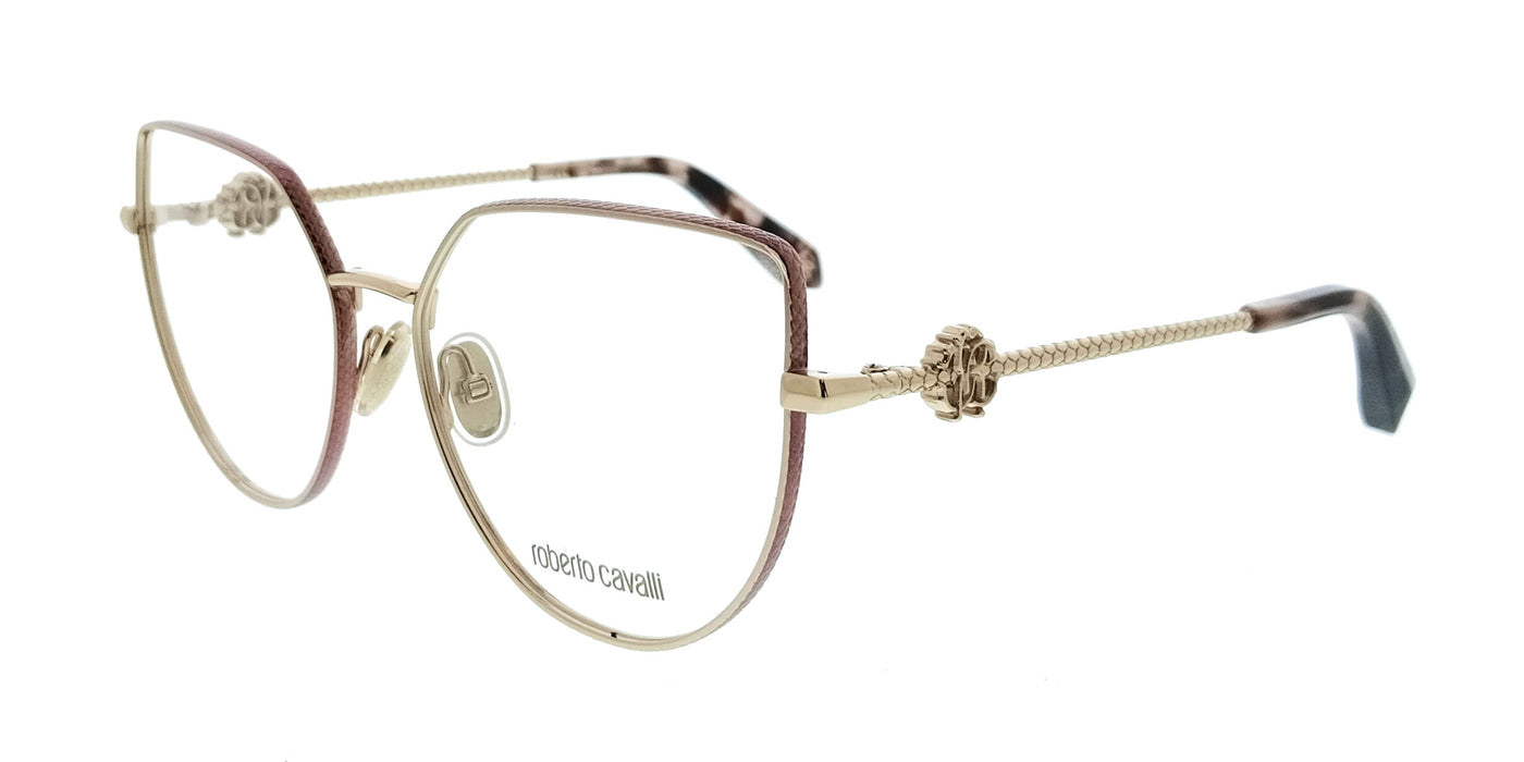 Roberto Cavalli VRC048 560323 Rose Gold Pink Square Womens Optical Frames