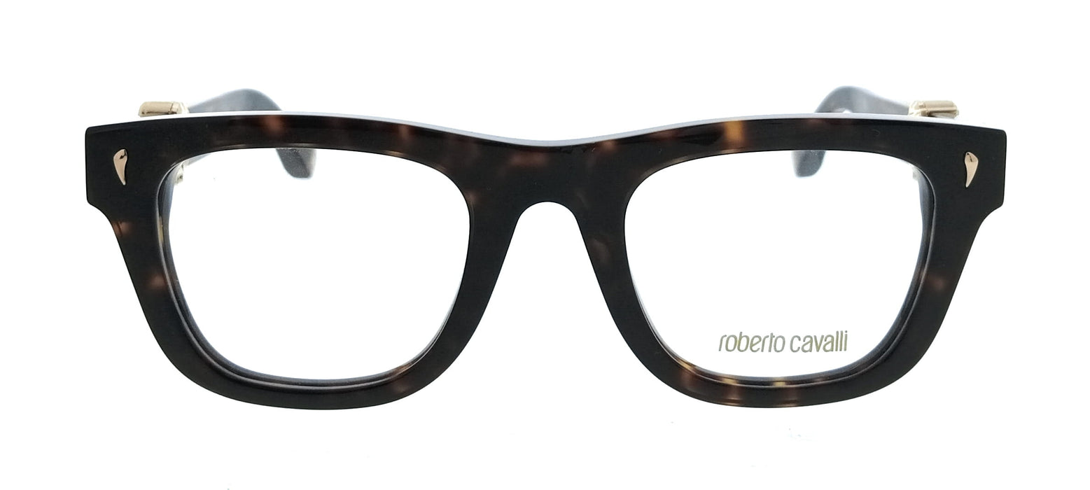 Roberto Cavalli VRC052 4901AY Dark Havana Square Unisex Optical Frames