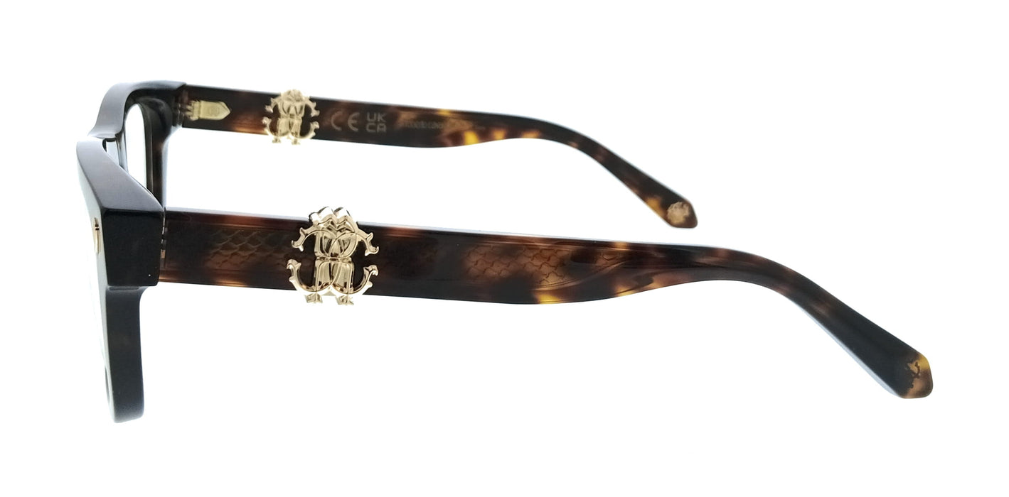 Roberto Cavalli VRC052 4901AY Dark Havana Square Unisex Optical Frames