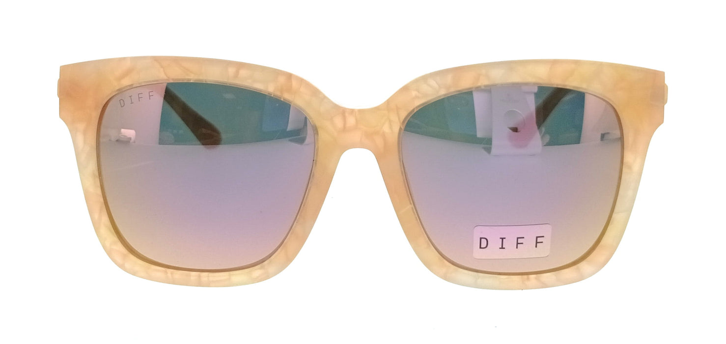 Diff SDFBLLA54CITR Citrine Pearl Round Womens Sunglasses