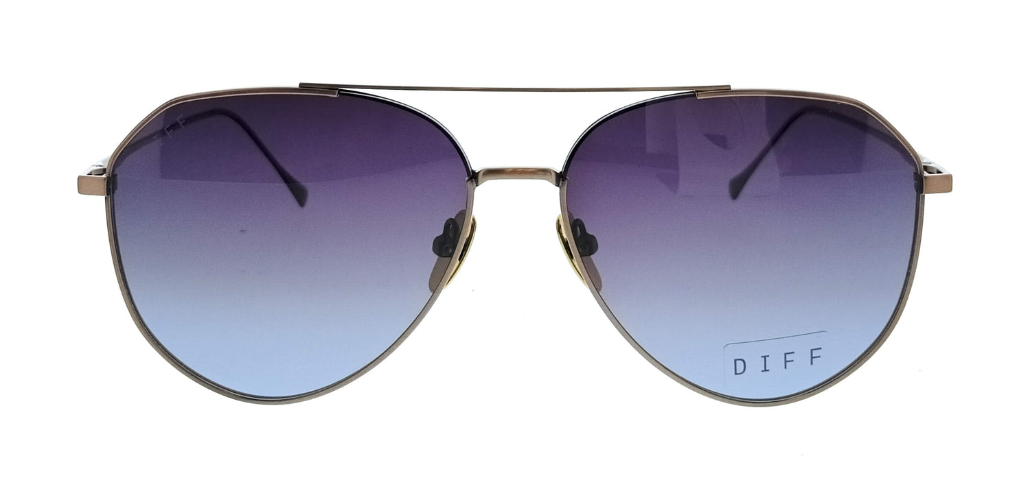 Diff SDFDASH61BROP Black Aviator Unisex Sunglasses