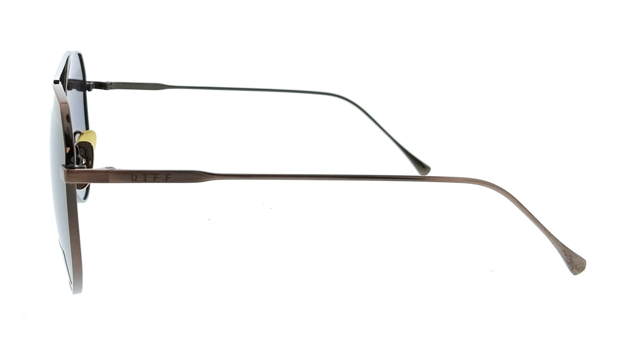 Diff SDFDASH61BROP Black Aviator Unisex Sunglasses