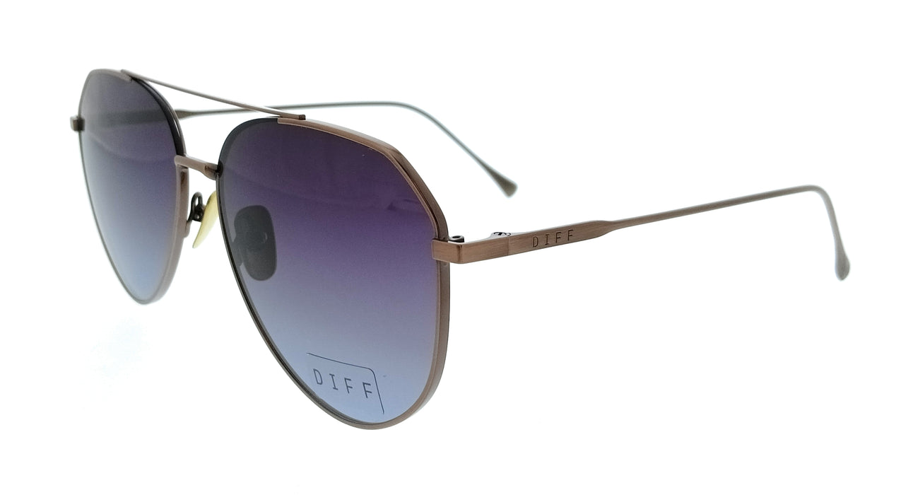 Diff SDFDASH61BROP Black Aviator Unisex Sunglasses