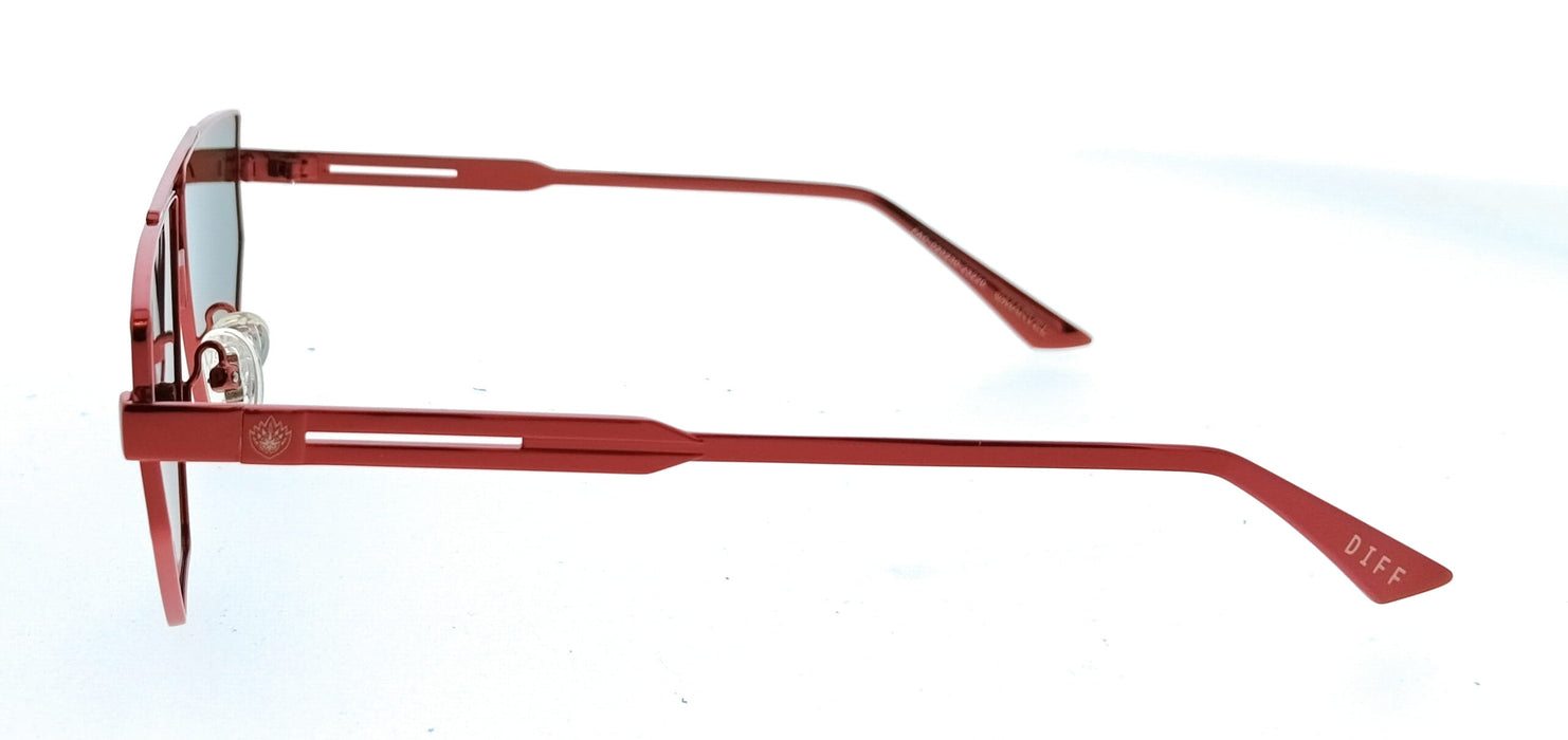 Diff SDFHERO610RED Red Shield Unisex Sunglasses