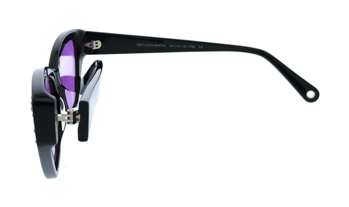 Diff SDFNYMP550BLA Ack Purple Cat Eye Womens Sunglasses