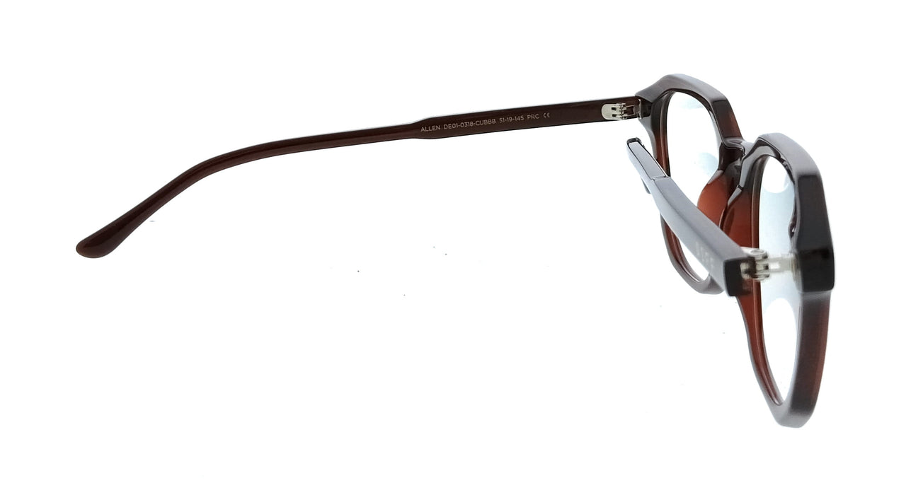 Diff VDFALLN51CHST Black Rectangle Unisex Optical Frames