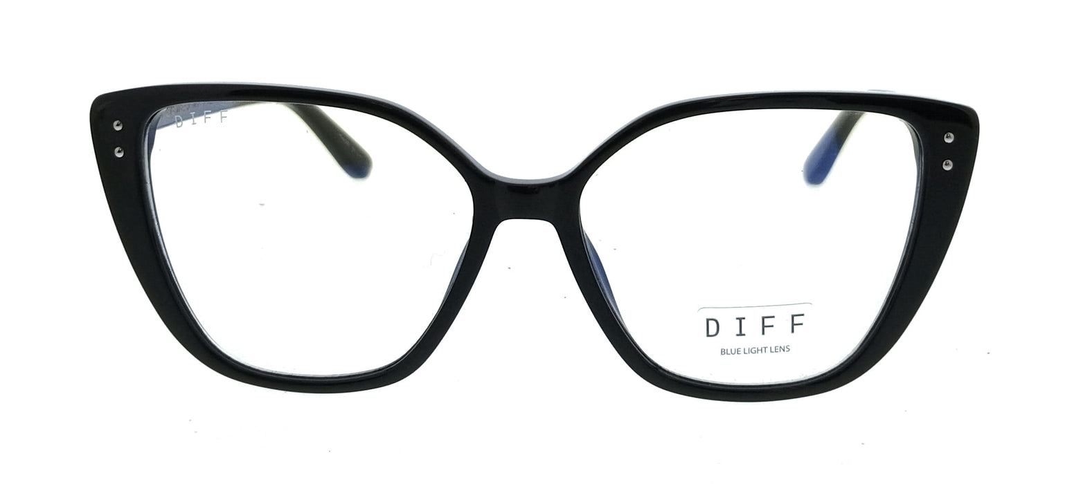 Diff VDFAMLA540BLA Black Cat Eye Womens Optical Frames