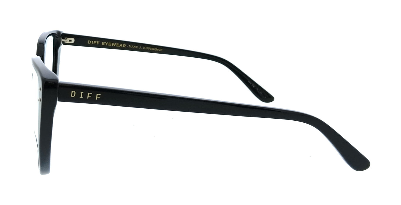 Diff VDFAMLA540BLA Black Cat Eye Womens Optical Frames