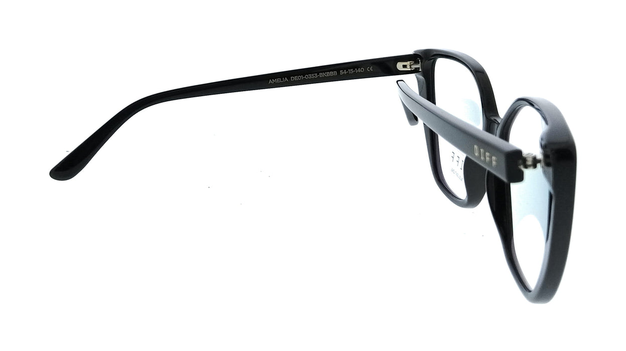 Diff VDFAMLA540BLA Black Cat Eye Womens Optical Frames
