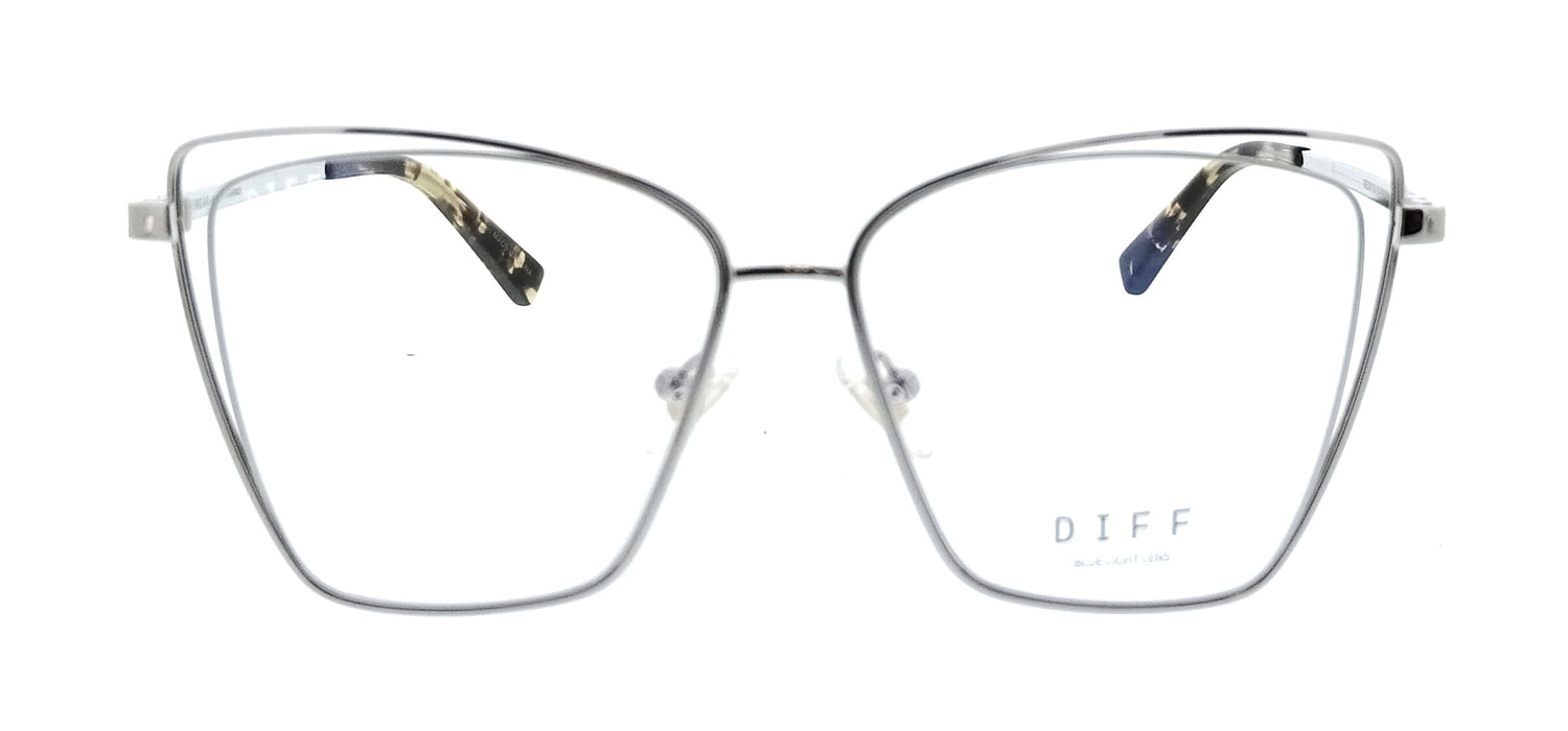 Diff VDFBCK3570SIL Black Square Womens Optical Frames